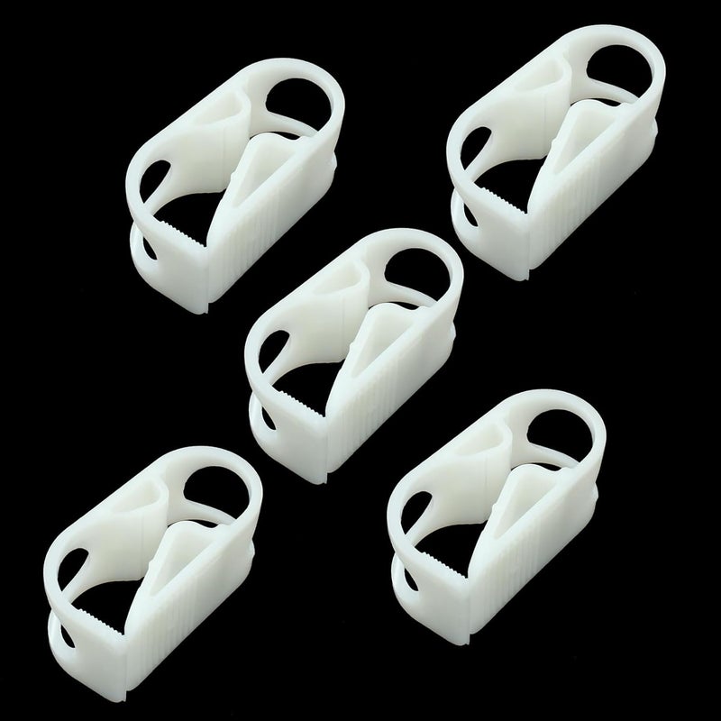Bivethoi 5 Pcs 1/2" - 5/7" Plastic Tubing Clamps Adjustable Tube Clamp, Laboratory Pinch Valve Flow Control Hose Clamp, White - Image 2